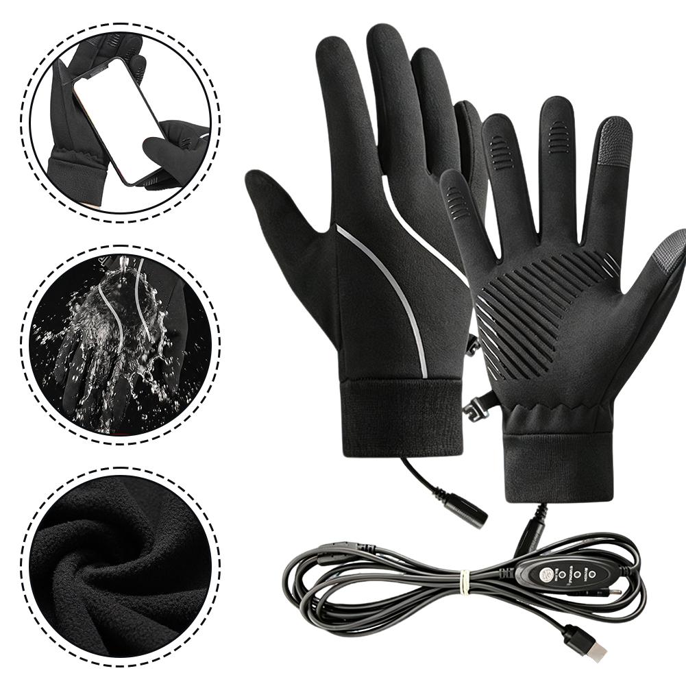 Riding Gear - Guantes térmicos recargables, forrados con tejido