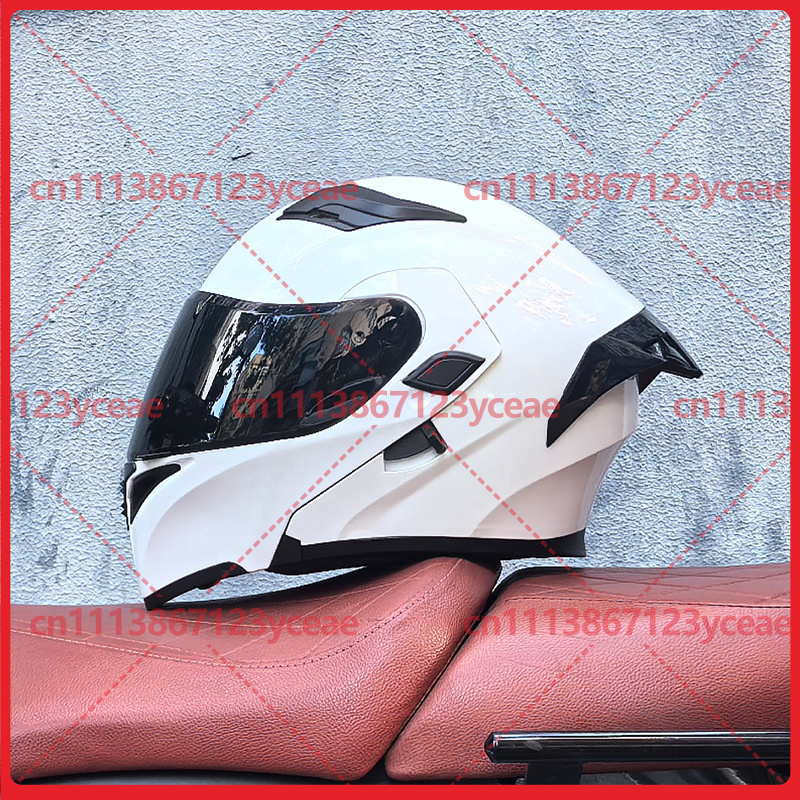 Dual Visor Motorcycle Racing Helmet - Casco modular para motocicleta Orz, con