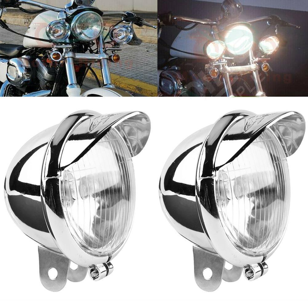 Universal Motorcycle Led Headlight Projector - Luces antiniebla universales cromadas para motocicleta,