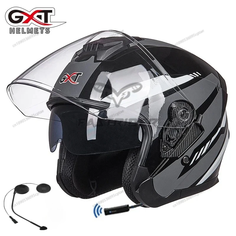 Full Face Motorcycle Helmet With Bluetooth - GXT-auriculares para Casco de motocicleta, altavoz
