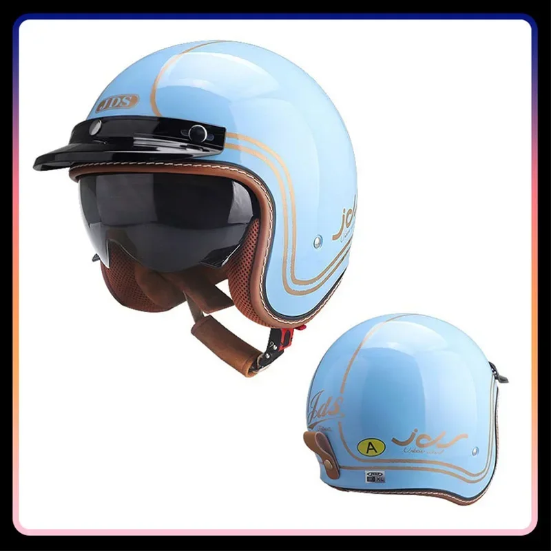 Casco de motocicleta de cara a - Vintage Open Face Retro Helmet reseña y precio