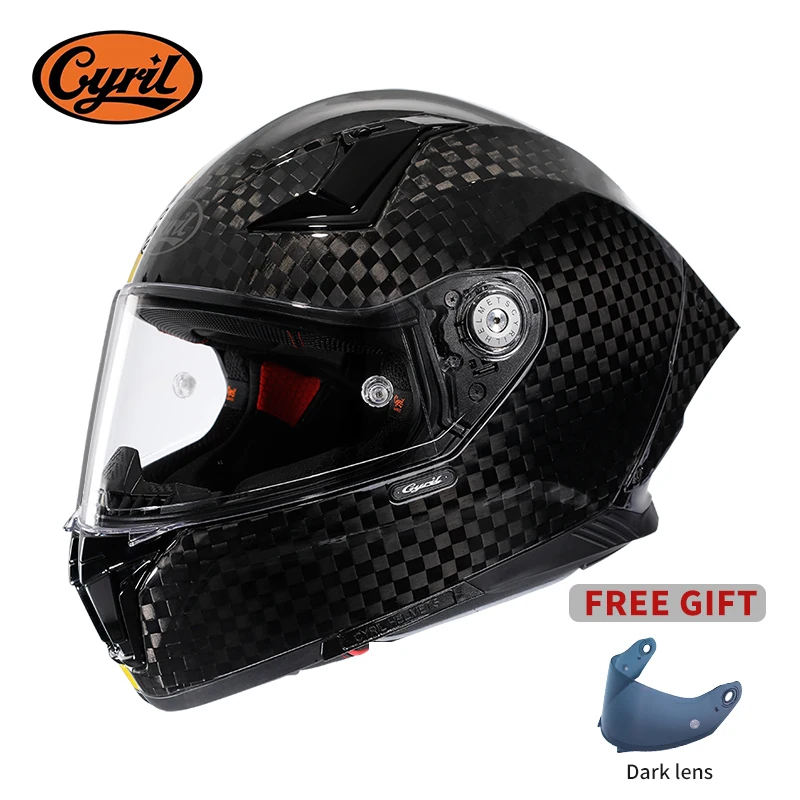 Cascos de motocicleta de cara  - Carbon Fiber Lightweight Motorcycle Helmet reseña y precio