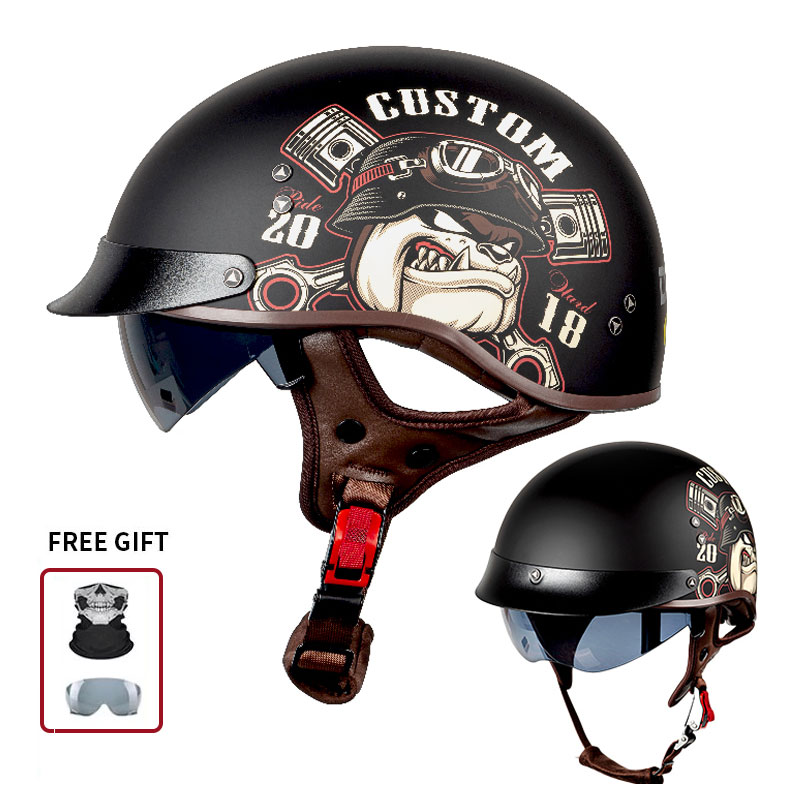 Casco de Motocicleta Vintage S - Vintage Open Face Retro Helmet reseña y precio
