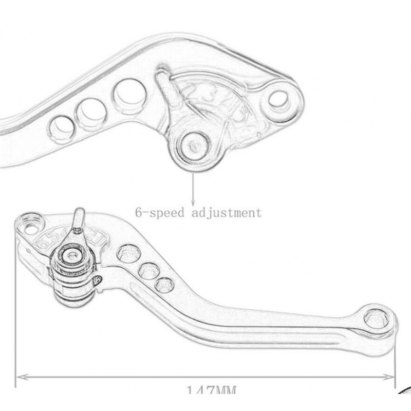 Palanca corta de freno y embra - Cnc Aluminum Adjustable Brake Clutch Levers reseña y precio