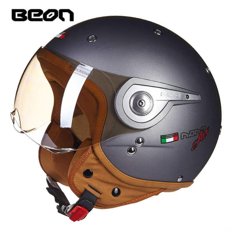 BEON B-110 casco de motociclet - Vintage Open Face Retro Helmet reseña y precio