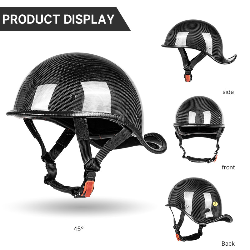 Casco Abierto de Fibra de Carb - Carbon Fiber Lightweight Motorcycle Helmet reseña y precio