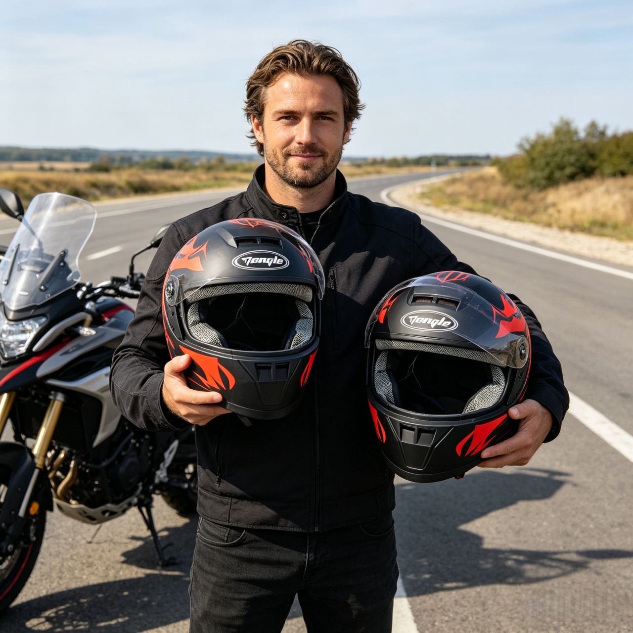 Casco de Motocicleta Integral  - Dual Visor Motorcycle Racing Helmet reseña y precio