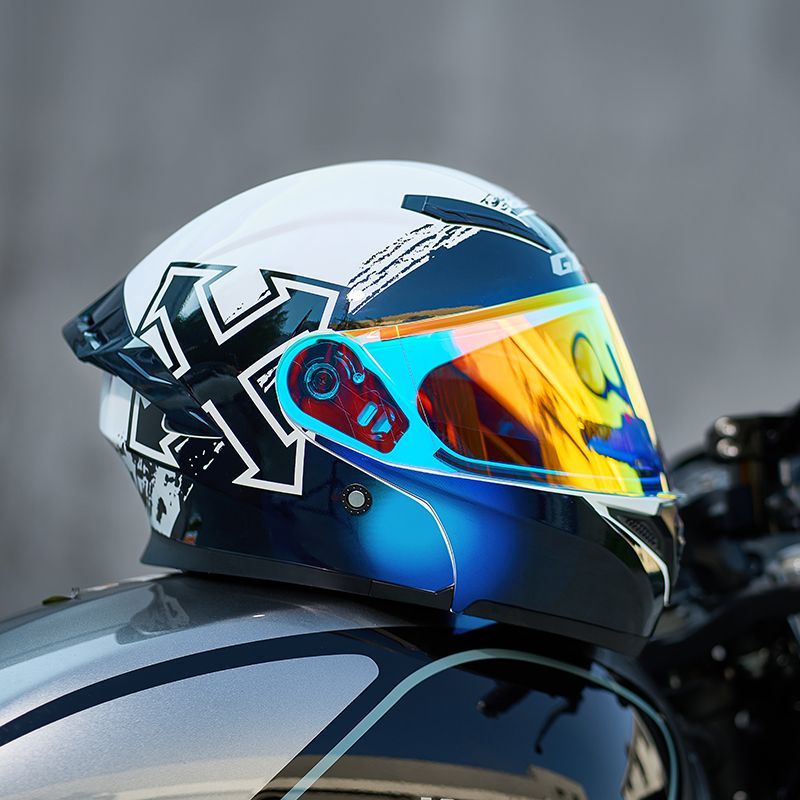 Cascos integrales aprobados po - Full Face Motorcycle Helmet With Bluetooth reseña y precio