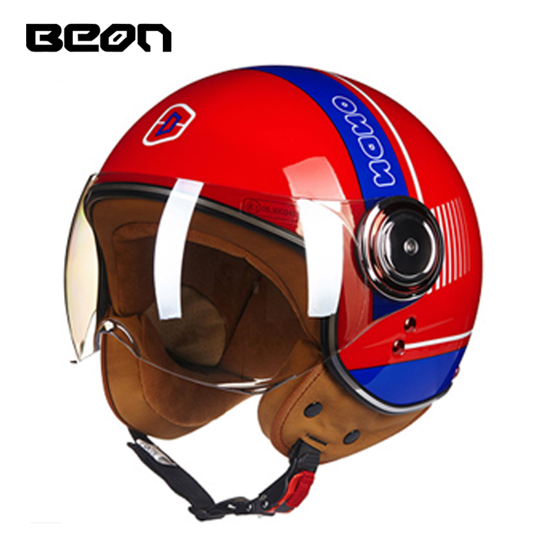 Casco de Motocicleta Abierto B - Vintage Open Face Retro Helmet reseña y precio