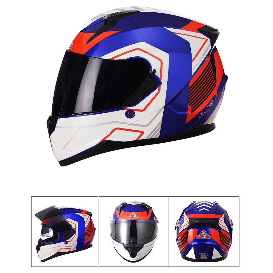 Casco de motocicleta de cara c - Full Face Motorcycle Helmet With Bluetooth reseña y precio